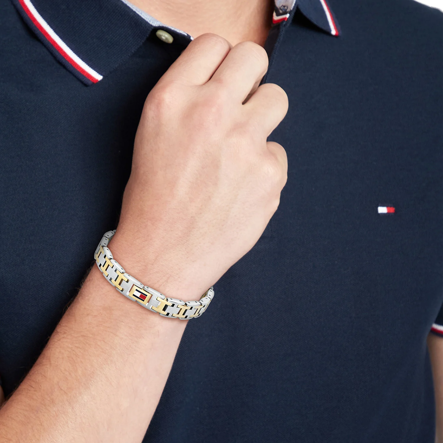 Tommy Hilfiger Roestvrij Staal Bicolor Heren Schakelarmband TJ2790683 - Image 2
