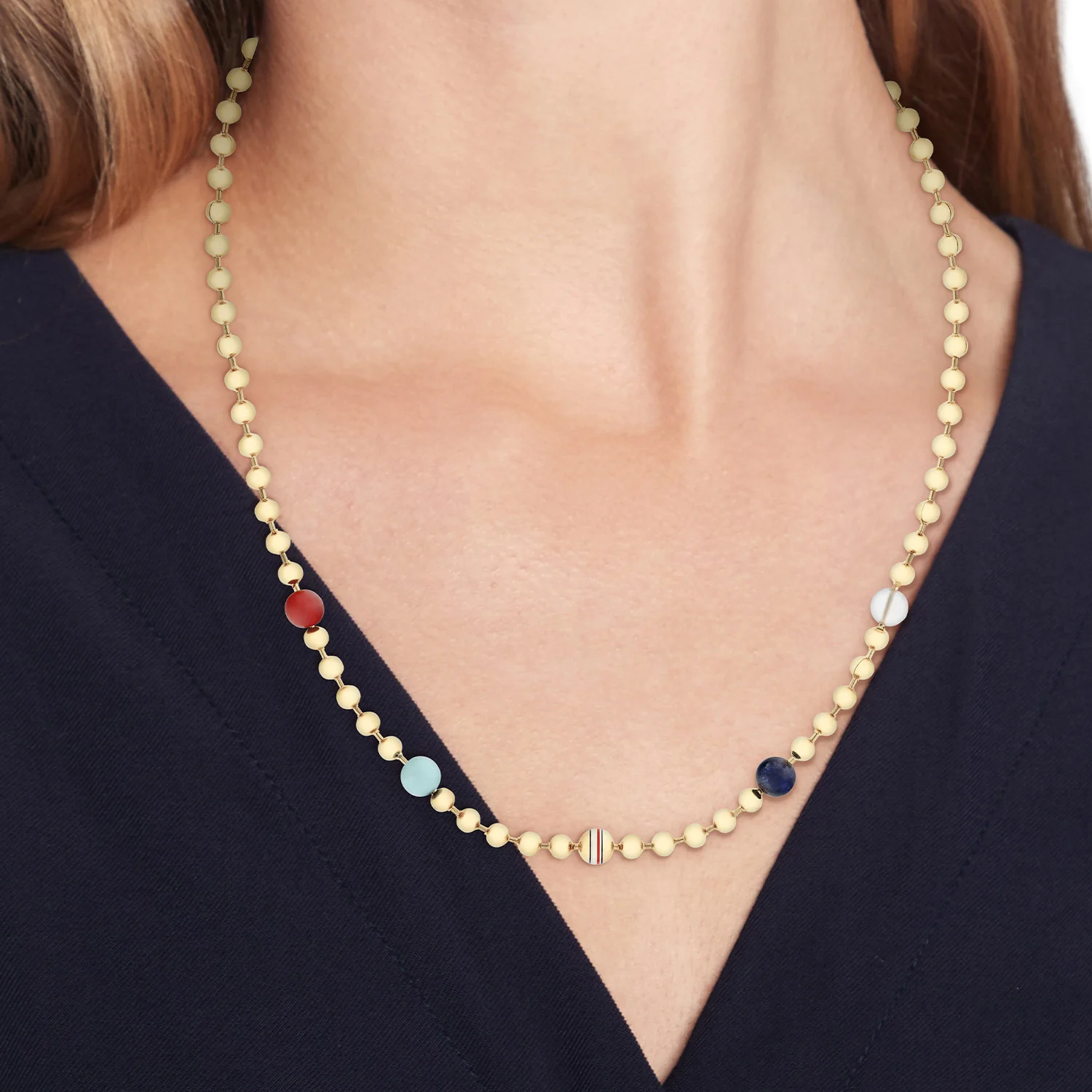 Tommy Hilfiger Roestvrij Staal Goudkleurige Dames Kralen Ketting TJ2781039 - Image 2