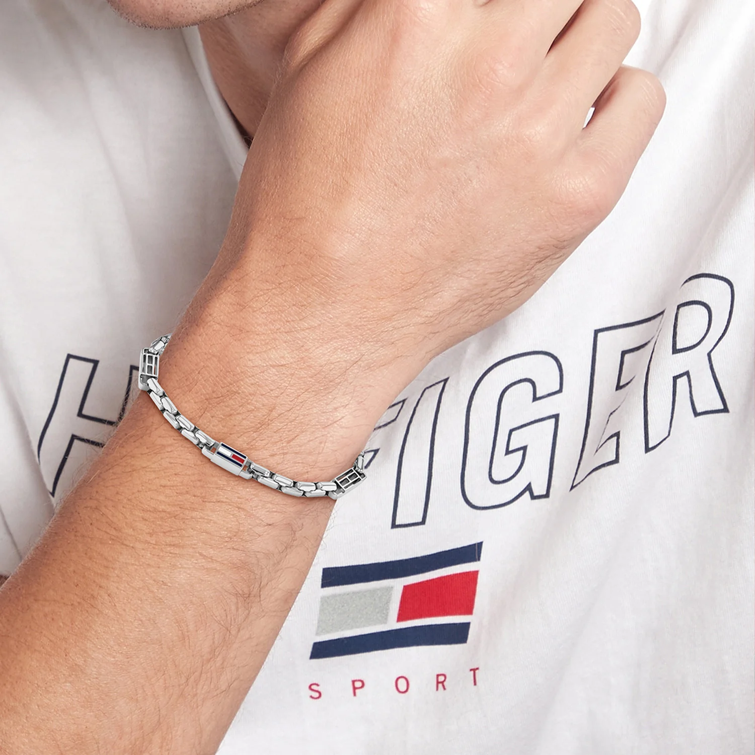 Tommy Hilfiger Roestvrij Staal Zilverkleurige Heren Schakelarmband TJ2790674 - Image 2