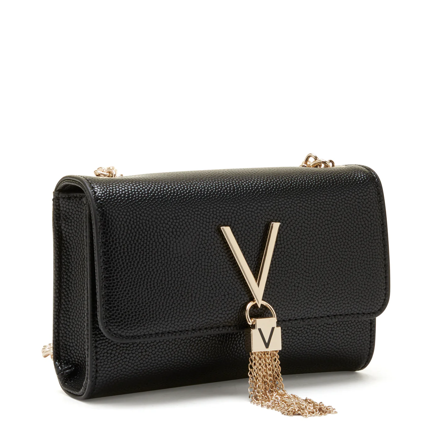 Valentino Bags Divina Black & Gold Crossbody Bag VBS1R403GNERO/GOLD - Image 2