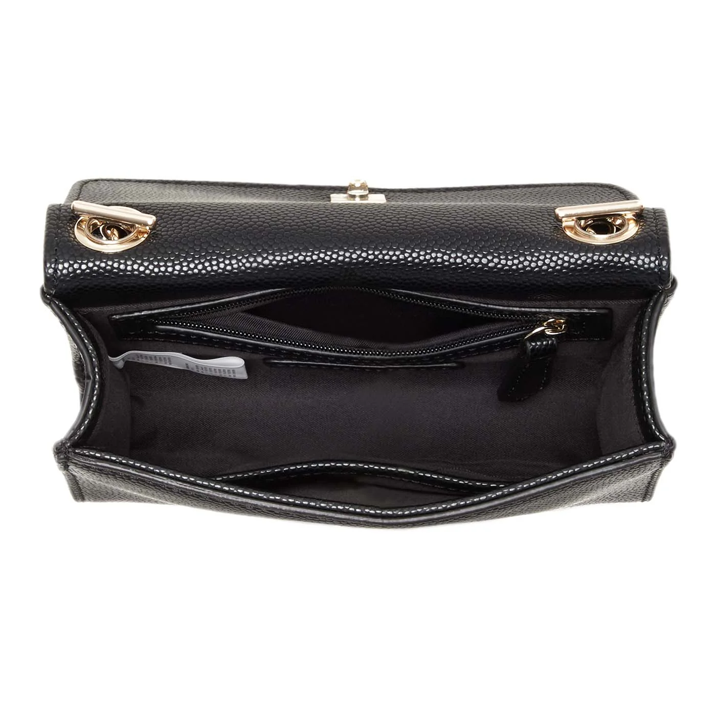 Valentino Bags Divina Black & Gold Crossbody Bag VBS1R403GNERO/GOLD - Image 4