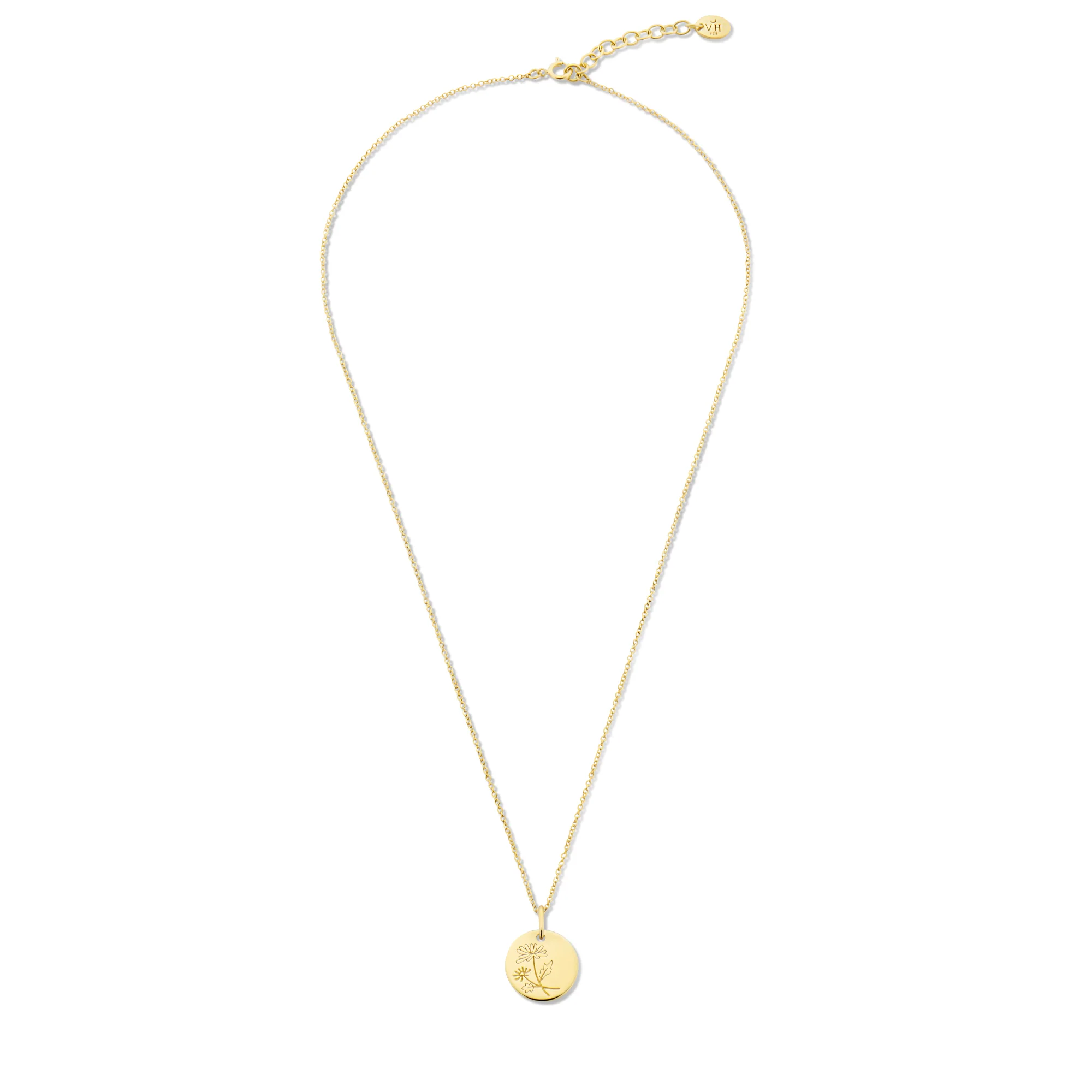Violet Hamden Venus 925 Sterling Zilveren Gold Plated Ketting met Geboortebloem VH340025-OCT - Image 7