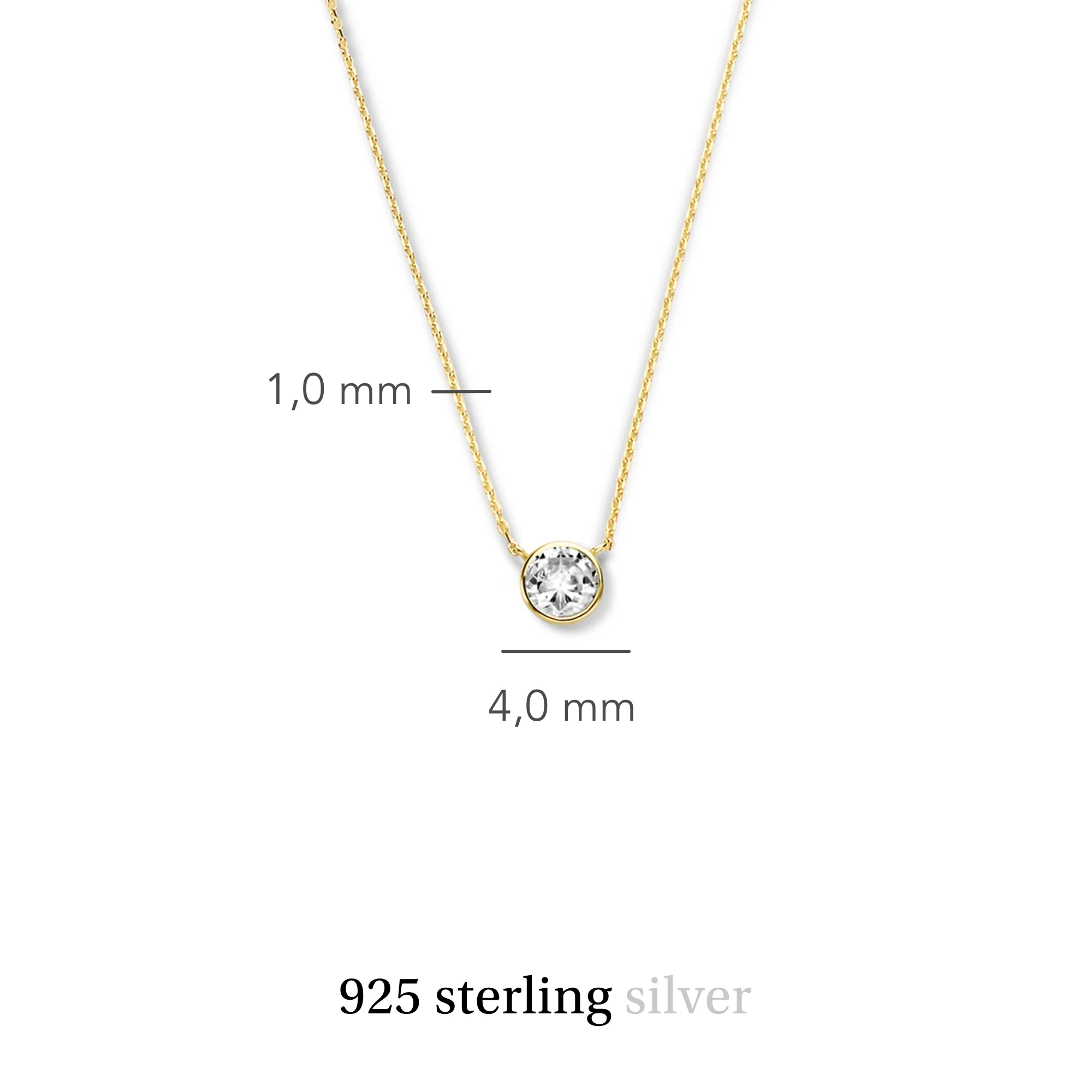 Violet Hamden Venus 925 Sterling Zilveren Gold Plated Ketting met Geboortesteen VH340010-MAY - Image 9