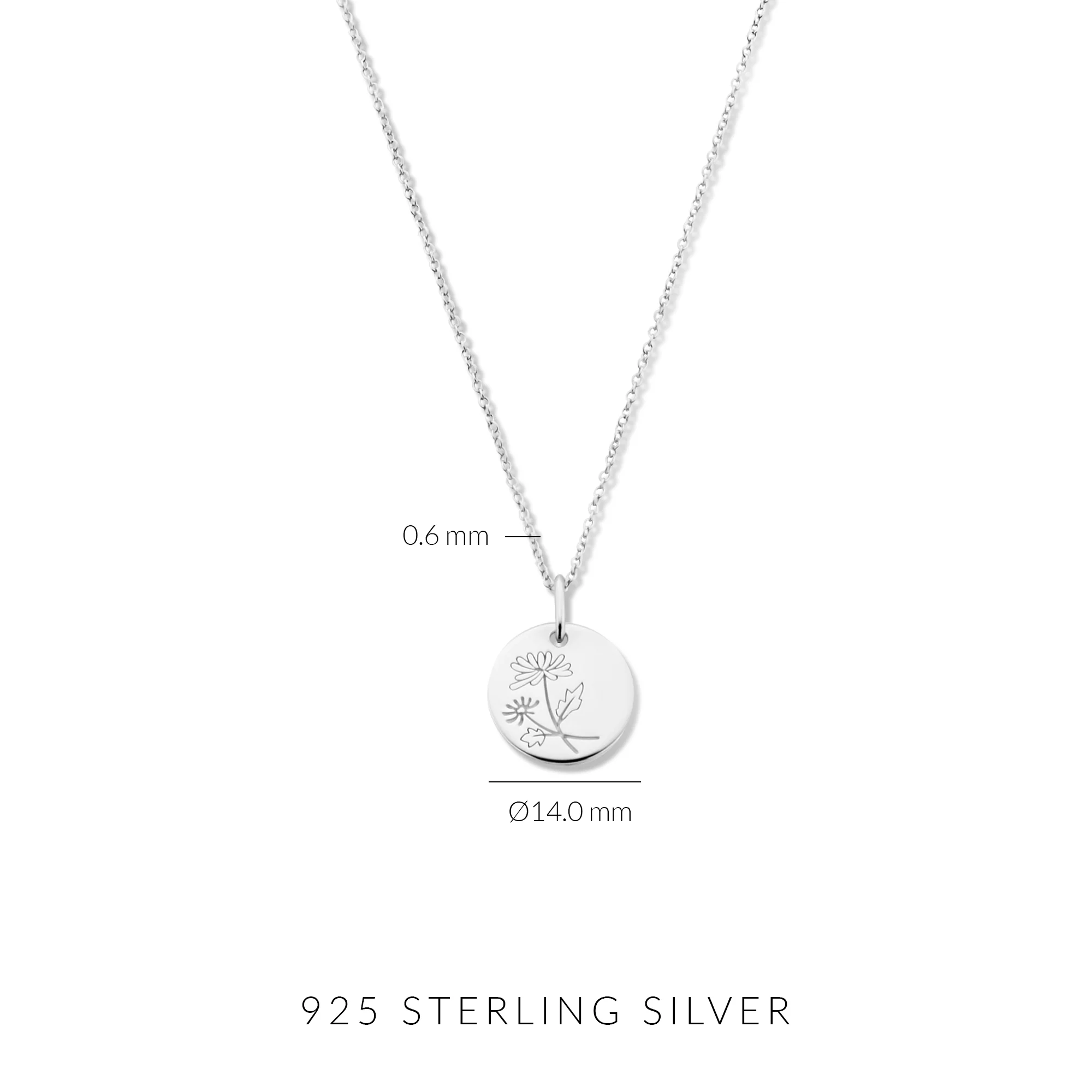 Violet Hamden Venus 925 Sterling Zilveren Ketting met Geboortebloem VH340026-AUG - Image 9