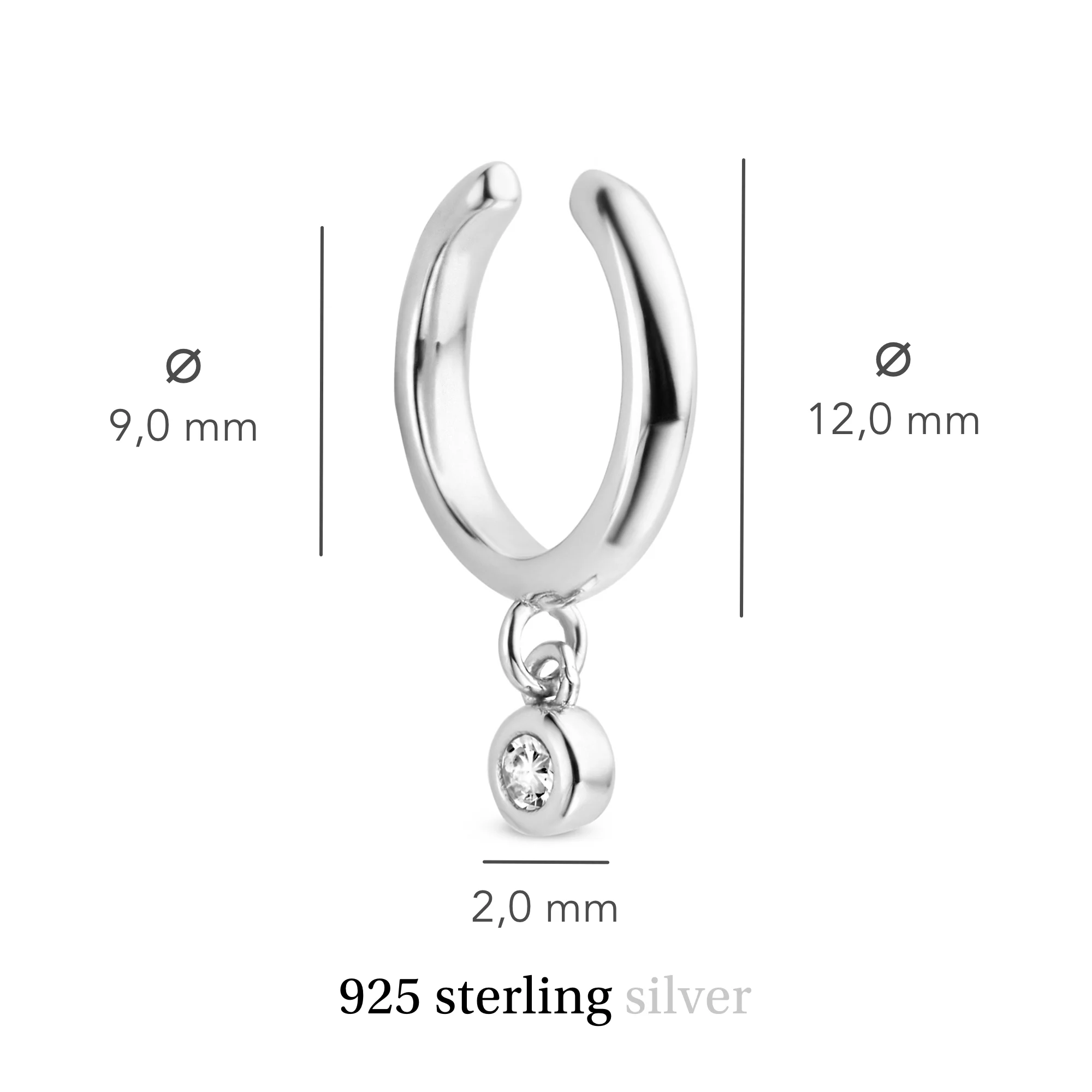 Violet Hamden Venus 925 Sterling Zilveren Ear Cuff Met Geboortesteen VH370001-AUG - Image 6