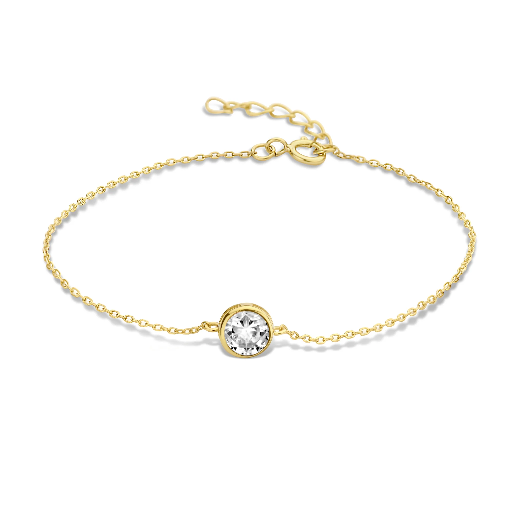Violet Hamden Venus 925 Sterling Zilveren Gold Plated Armband met Geboortesteen VH320010-FEB